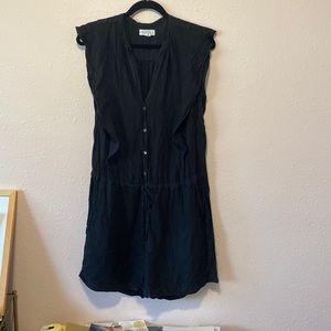 Black Linen Romper